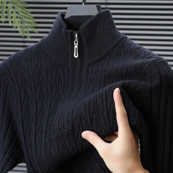 VALENTINO | MEN’S RIBBED MOCK-NECK SWEATER
