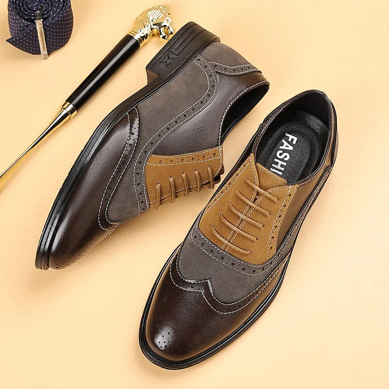OLIVER | ELEVATED LEATHER BROGUE LACE-UPS