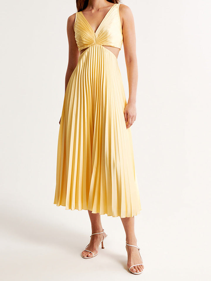 MAEVE | V-NECK FLOWING MAXI DRESS