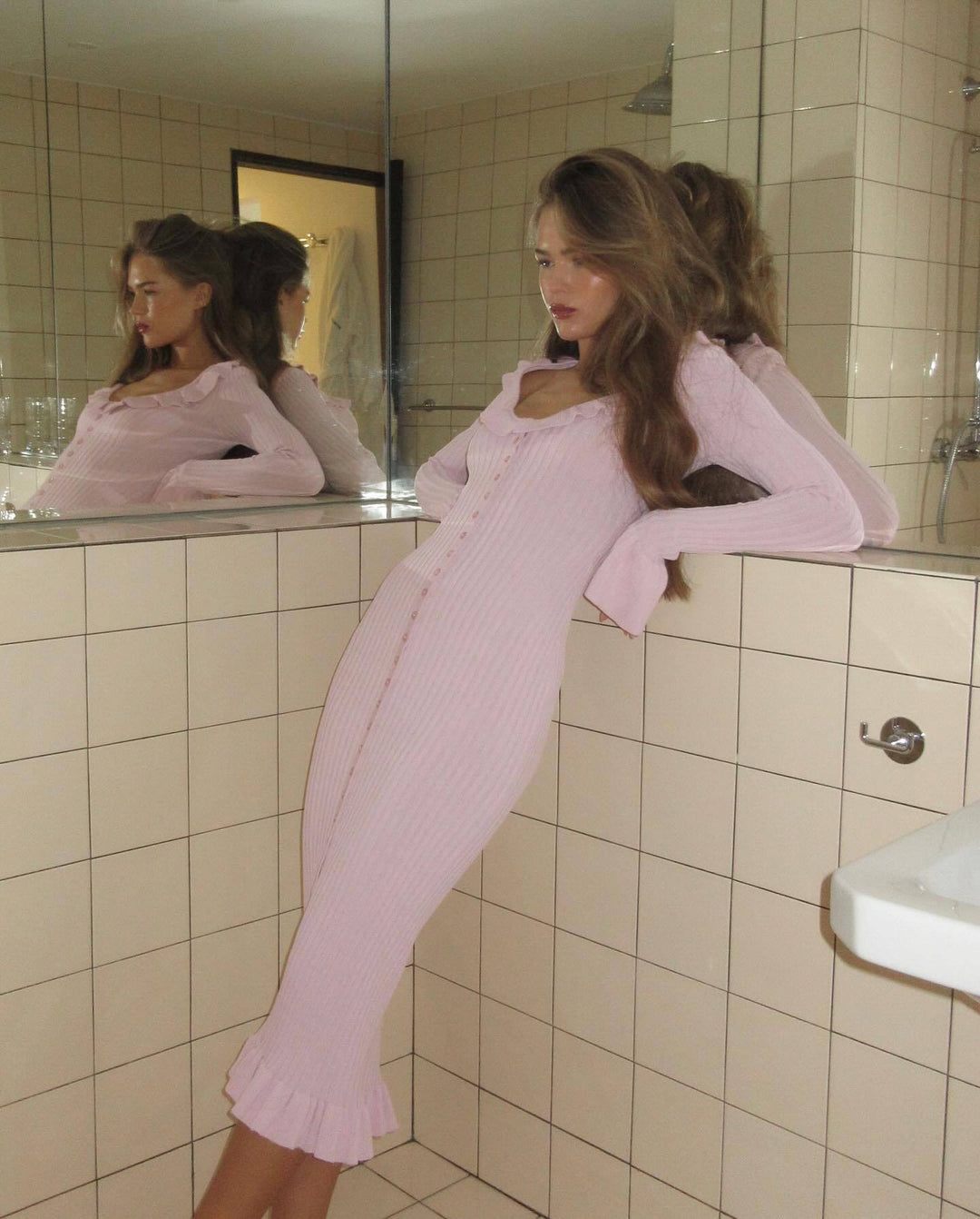 SHAY | MATERNITY RIBBED KNIT BODYCON DRESS