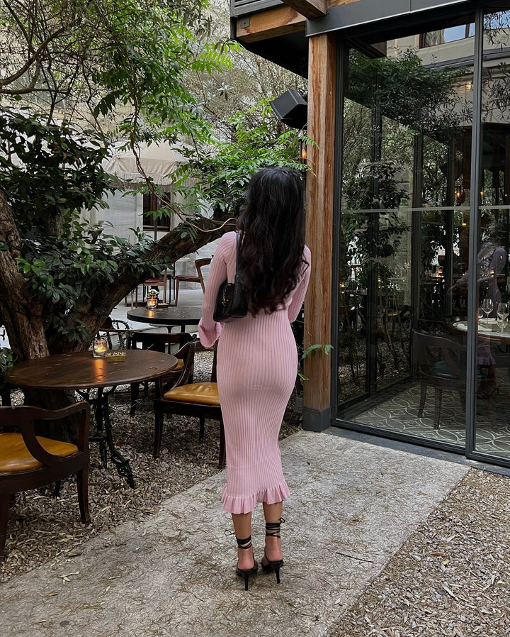 SHAY | MATERNITY RIBBED KNIT BODYCON DRESS