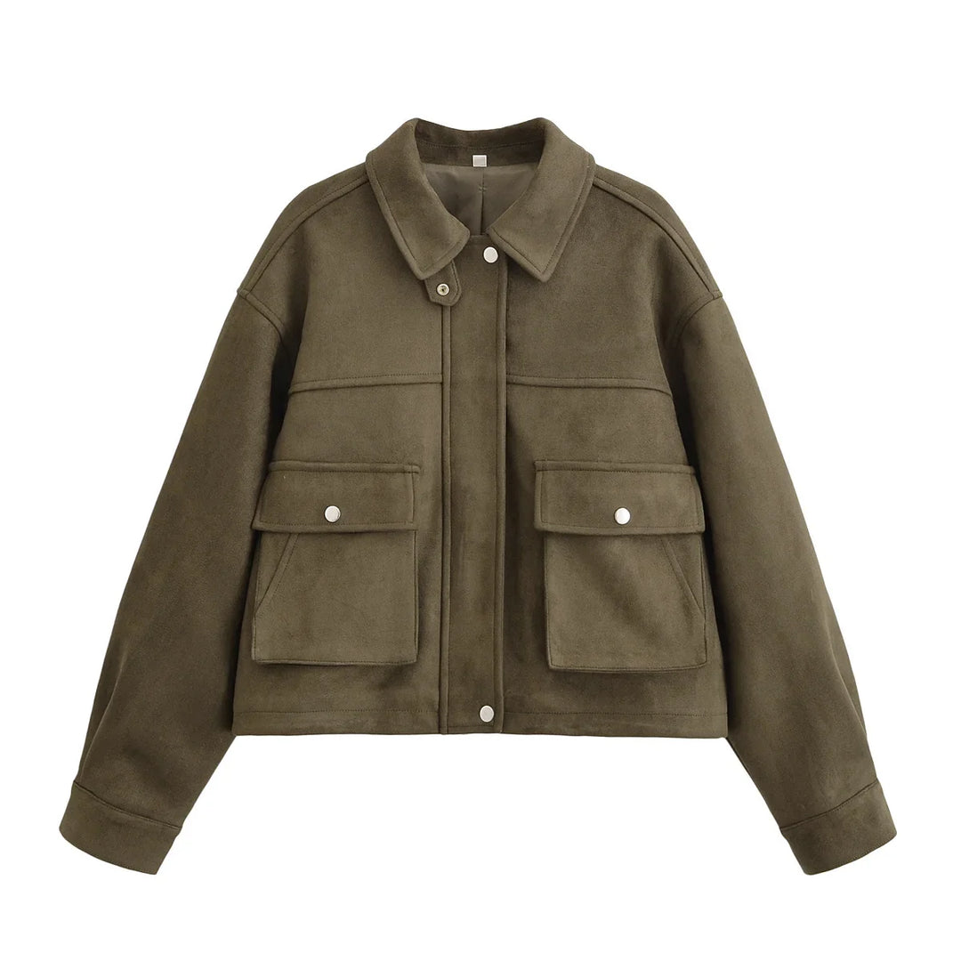 MERCY | WOMEN’S FAUX SUEDE ZIP JACKET