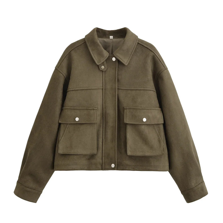 MERCY | WOMEN’S FAUX SUEDE ZIP JACKET