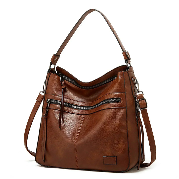 EMELYN | VINTAGE MULTI-ZIP SHOULDER BAG