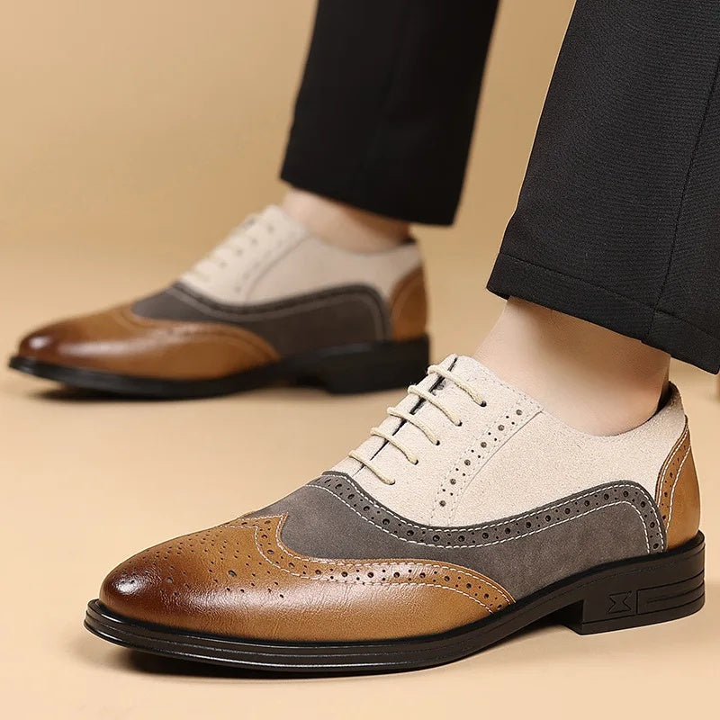 OLIVER | ELEVATED LEATHER BROGUE LACE-UPS