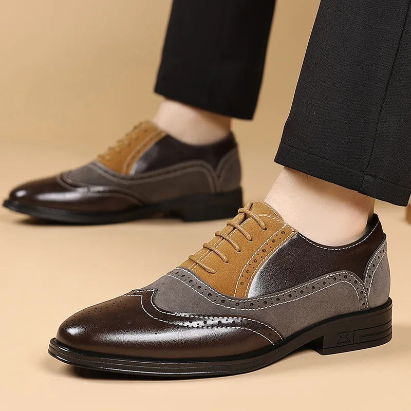 OLIVER | ELEVATED LEATHER BROGUE LACE-UPS
