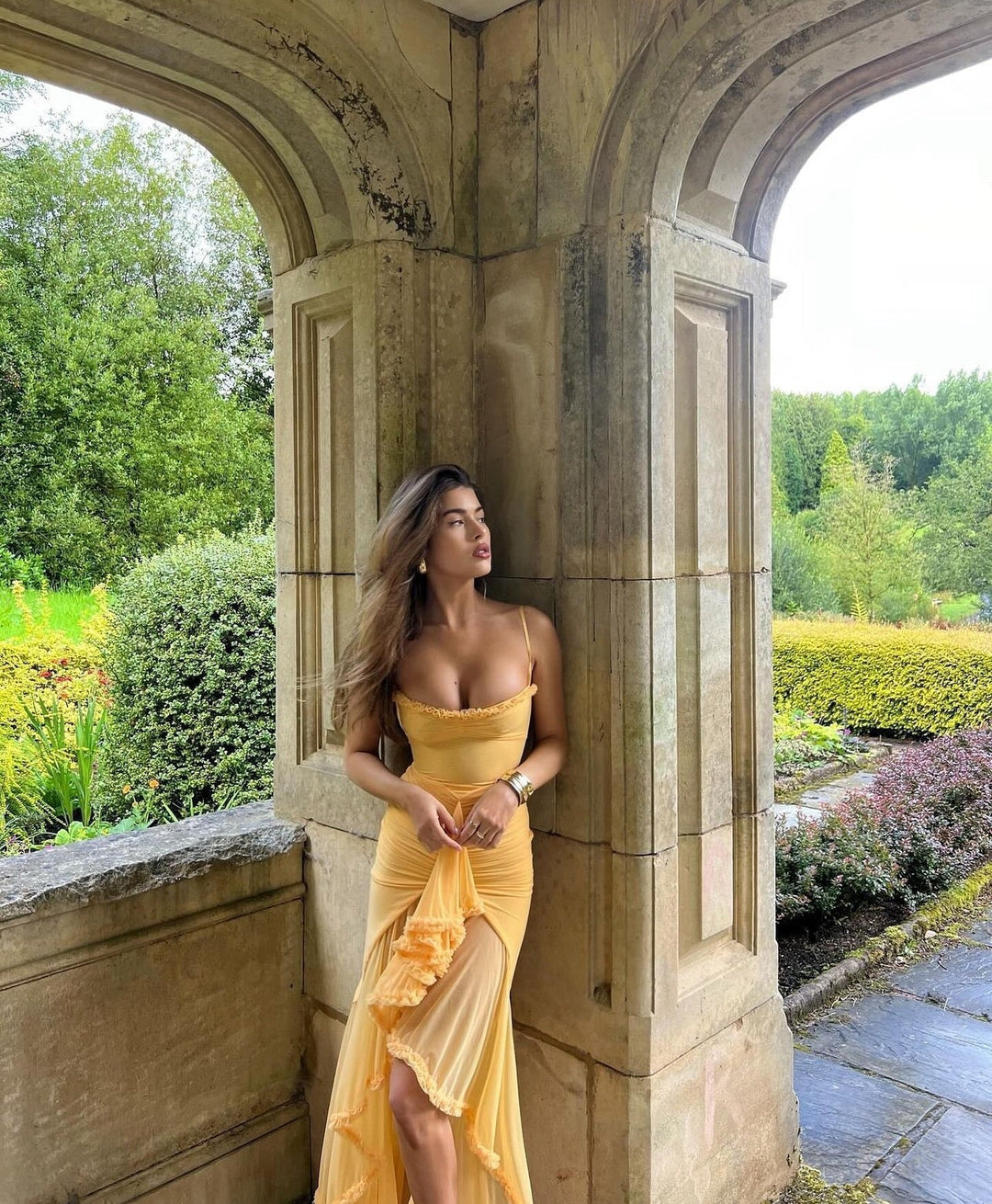 PHOEBE | RUFFLED DOVETAIL PARTY DRESS