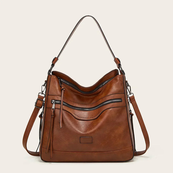 EMELYN | VINTAGE MULTI-ZIP SHOULDER BAG