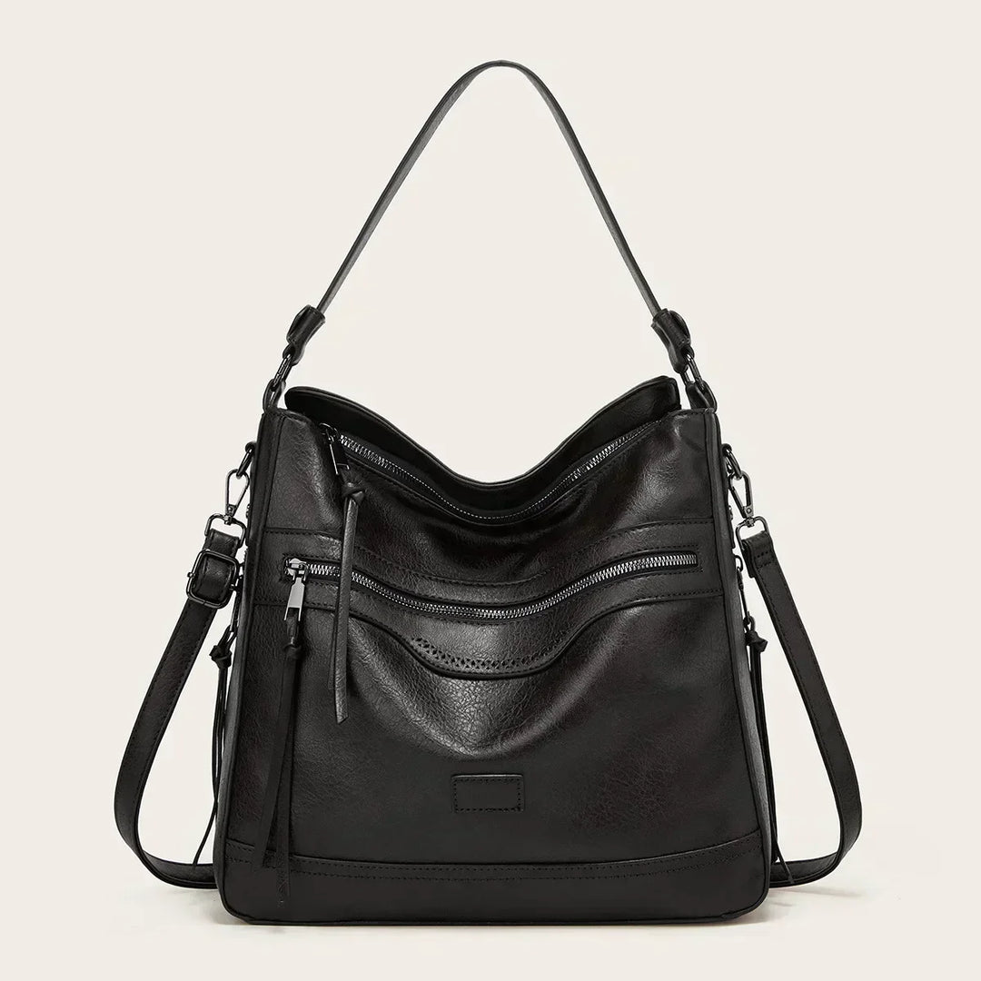 EMELYN | VINTAGE MULTI-ZIP SHOULDER BAG
