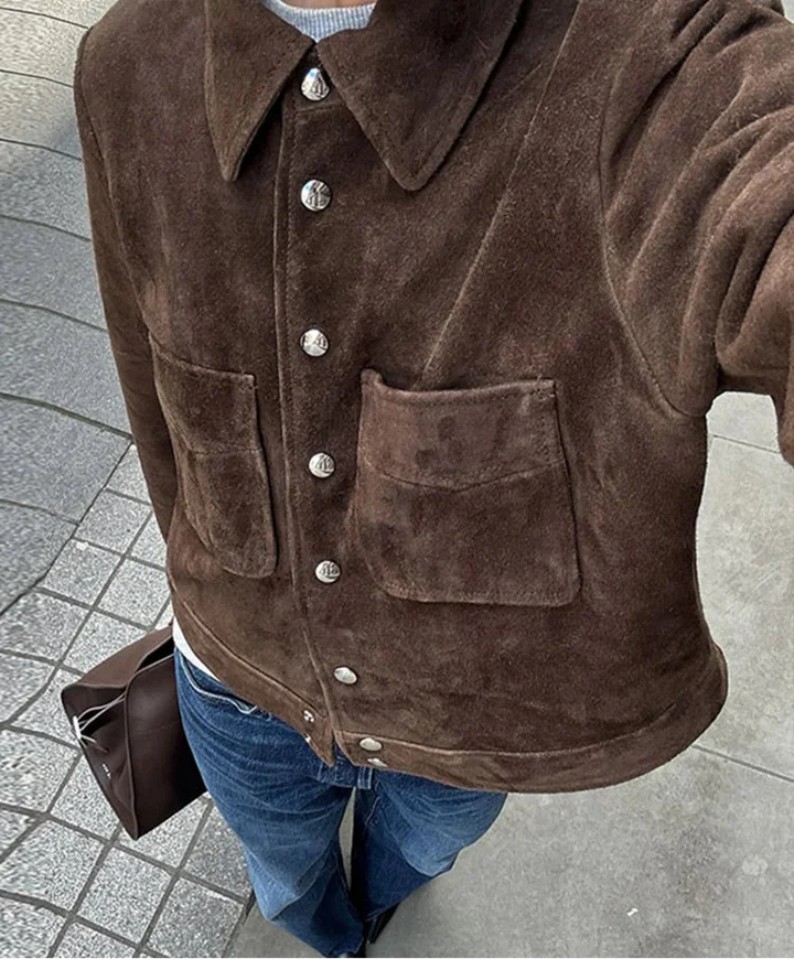 RONA | WOMEN’S FAUX SUEDE SINGLE-BREASTED COAT