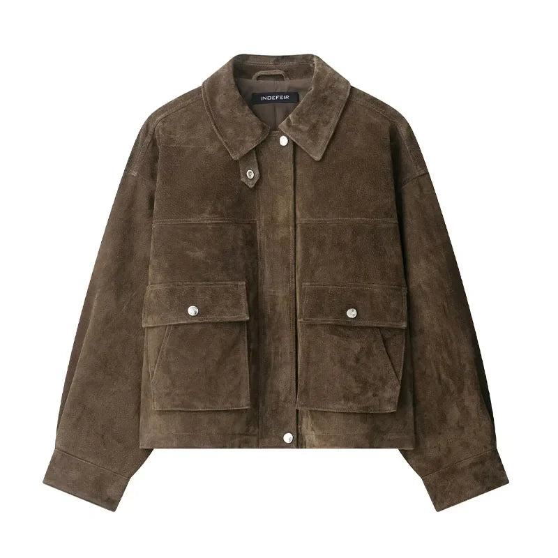 MERCY | WOMEN’S FAUX SUEDE ZIP JACKET