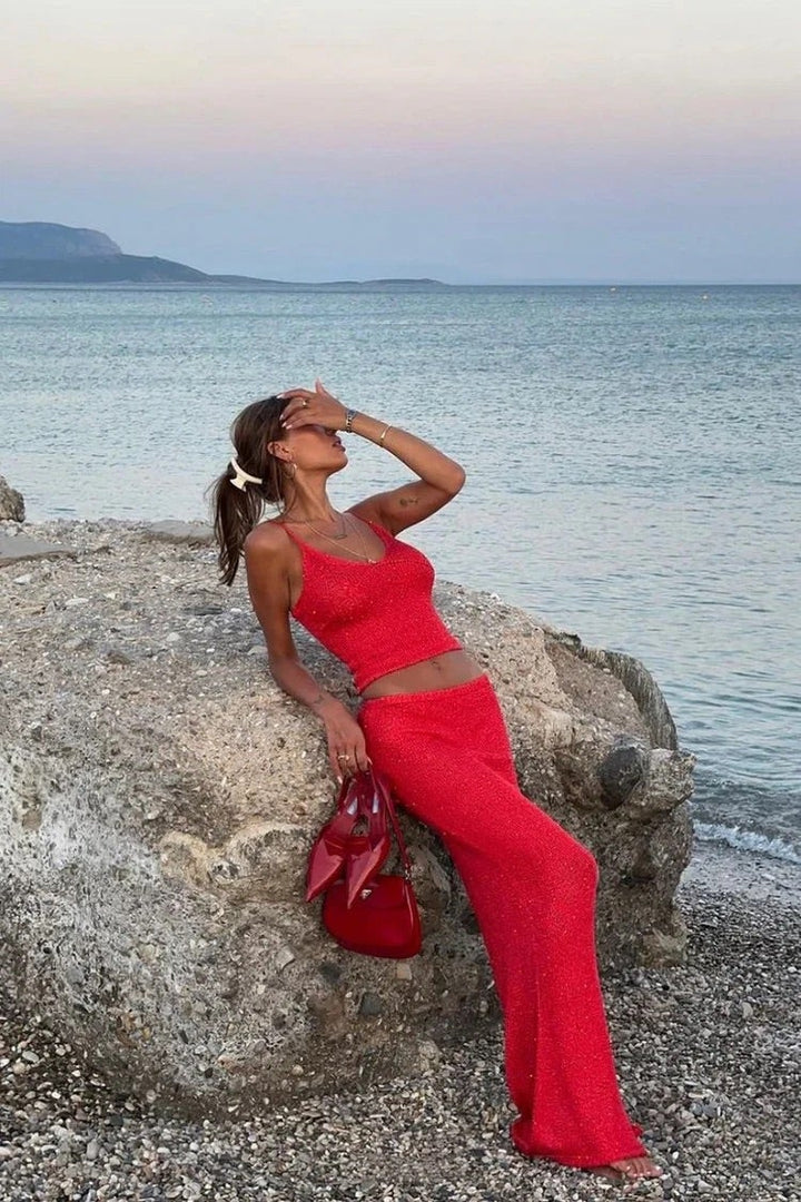 KORNELIA | KNITTED SEQUIN TWO-PIECE SET