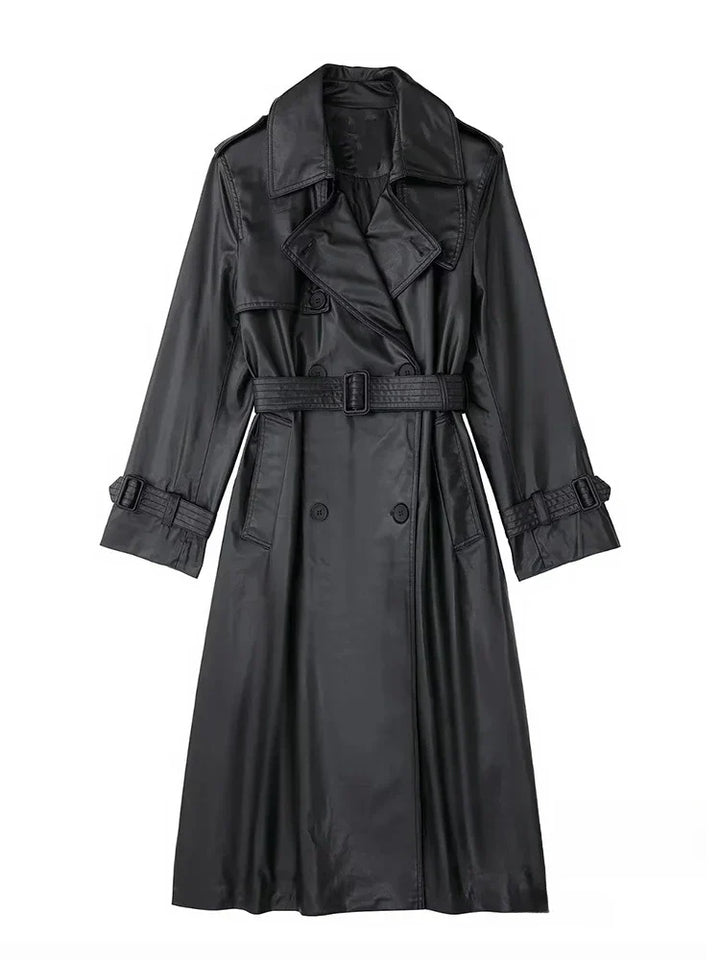 DAKOTA | WOMEN’S FAUX LEATHER TRENCH COAT
