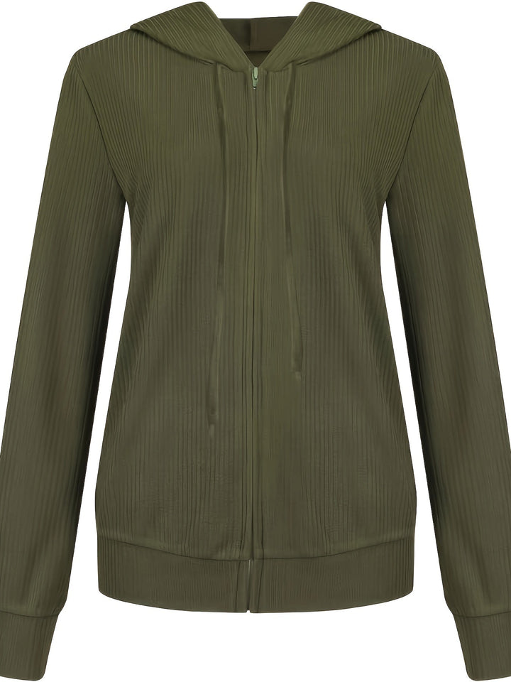 SIENNA | WOMEN’S RIBBED ZIP-UP HOODIE