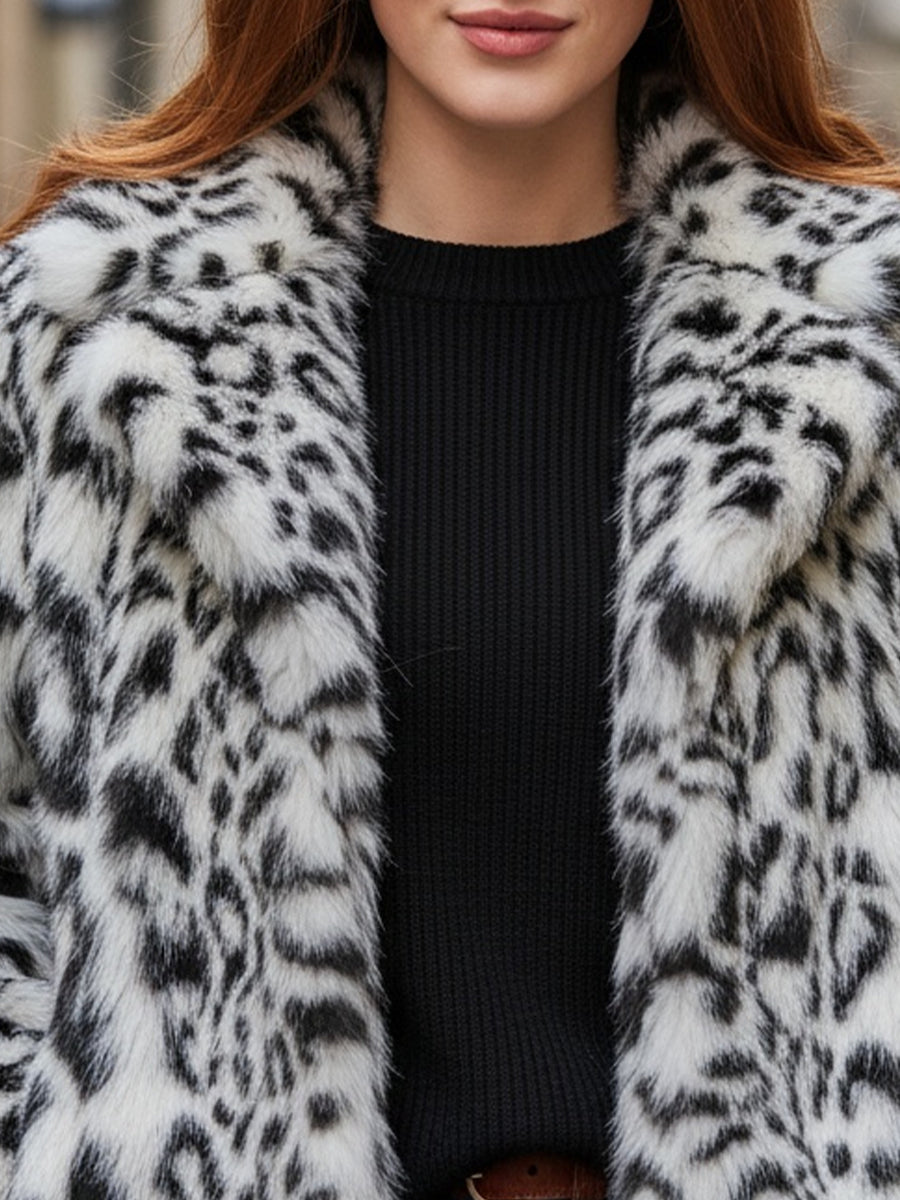 ALMIRA | WOMEN’S LEOPARD PRINT FAUX FUR JACKET