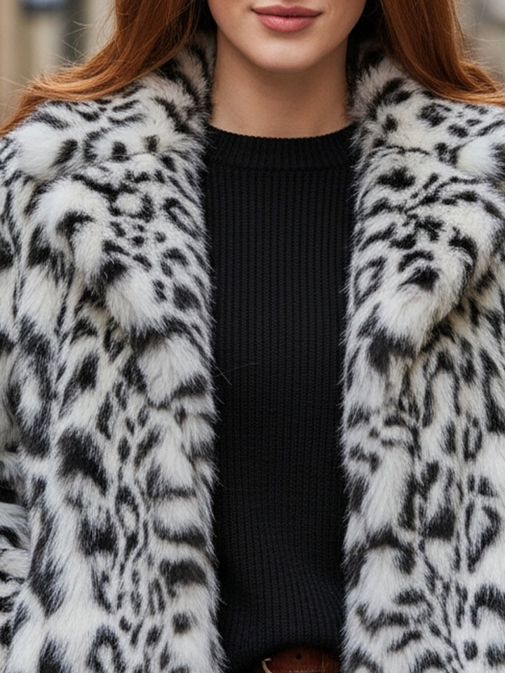 ALMIRA | WOMEN’S LEOPARD PRINT FAUX FUR JACKET