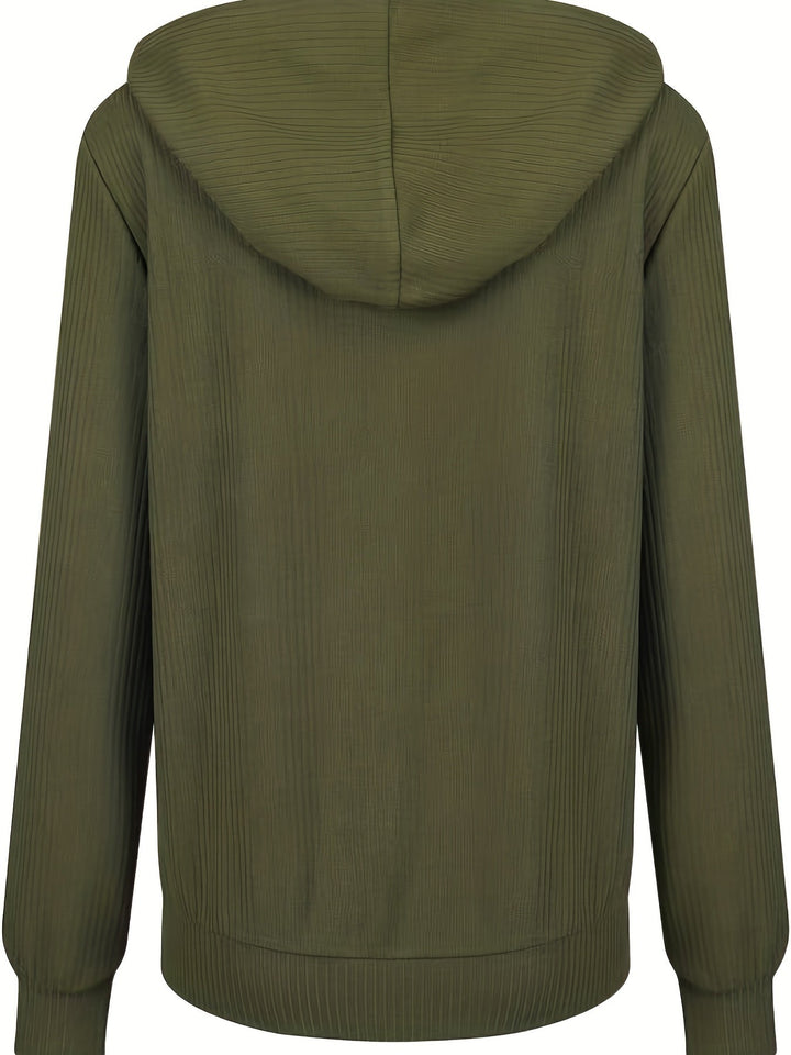 SIENNA | WOMEN’S RIBBED ZIP-UP HOODIE