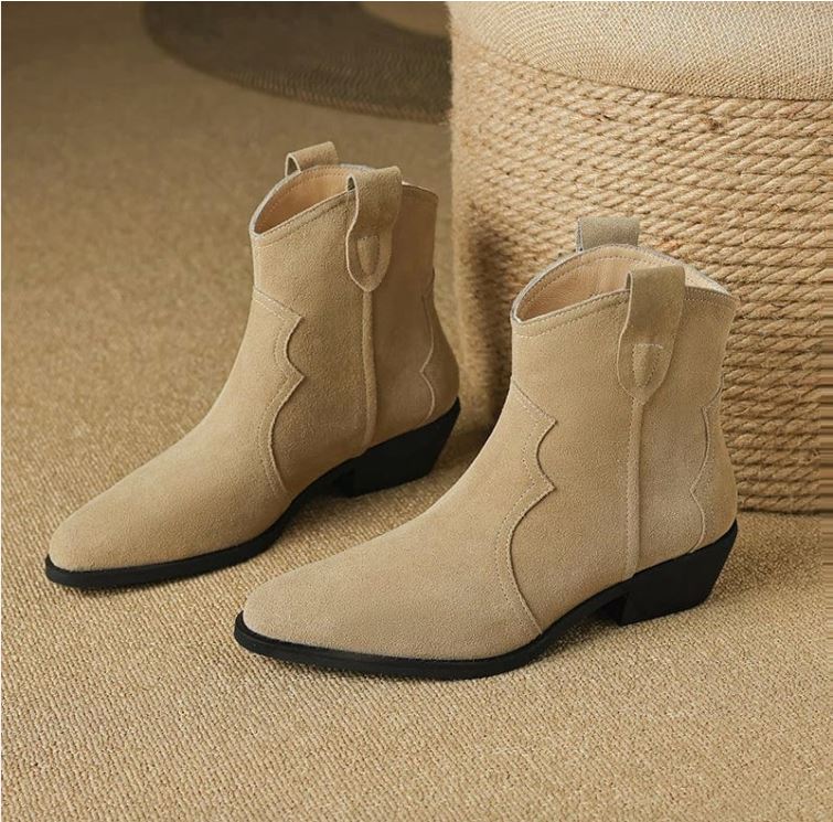 SUNITA | COWBOY ANKLE BOOTS