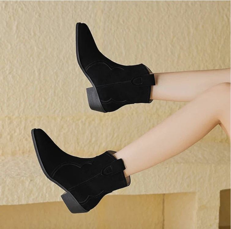 SUNITA | COWBOY ANKLE BOOTS