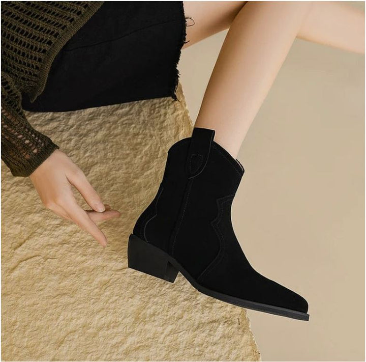 SUNITA | COWBOY ANKLE BOOTS