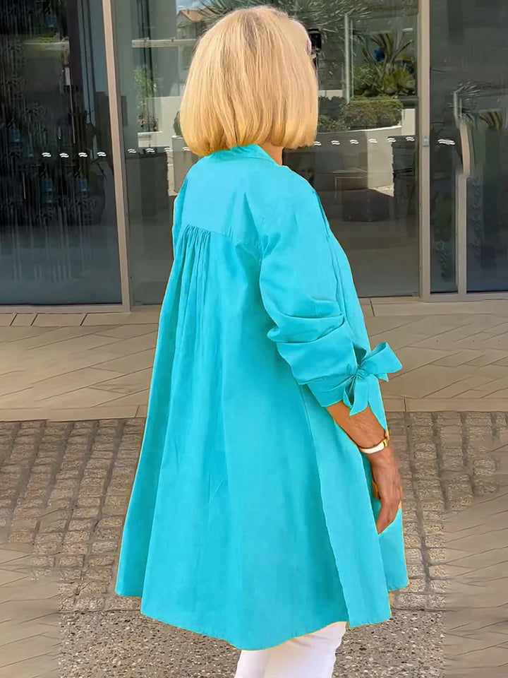 SHEREE | GATHERED-BACK COTTON SHIRT JACKET