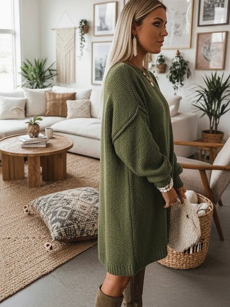 AMANDA | OVERSIZED KNIT SWEATER DRESS