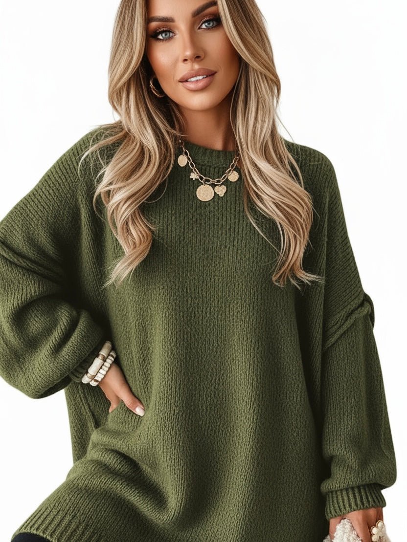 AMANDA | OVERSIZED KNIT SWEATER DRESS