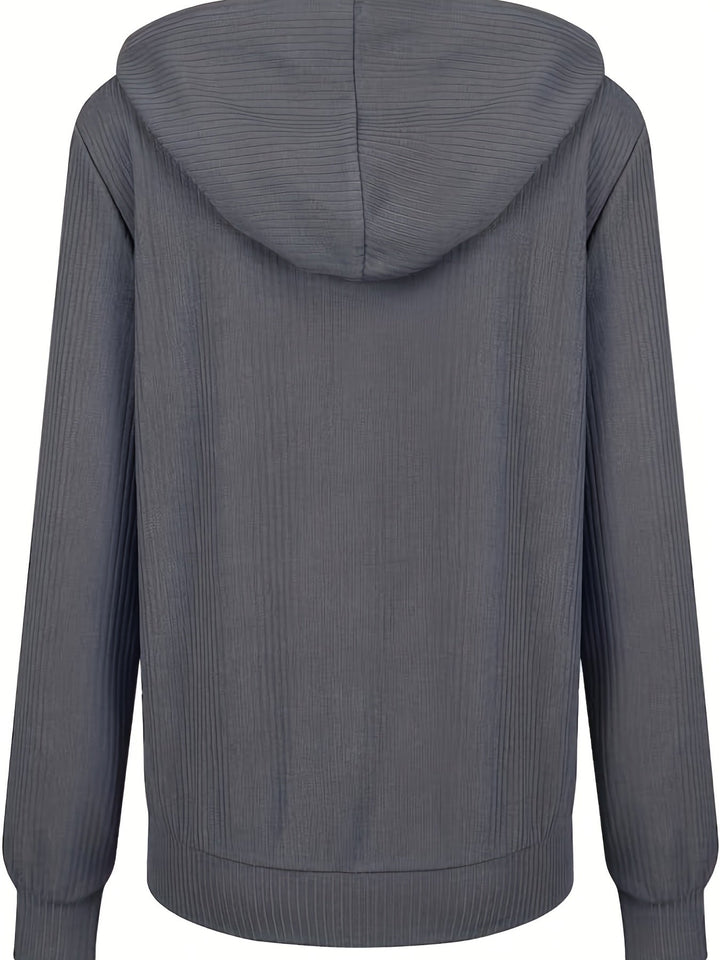 SIENNA | WOMEN’S RIBBED ZIP-UP HOODIE