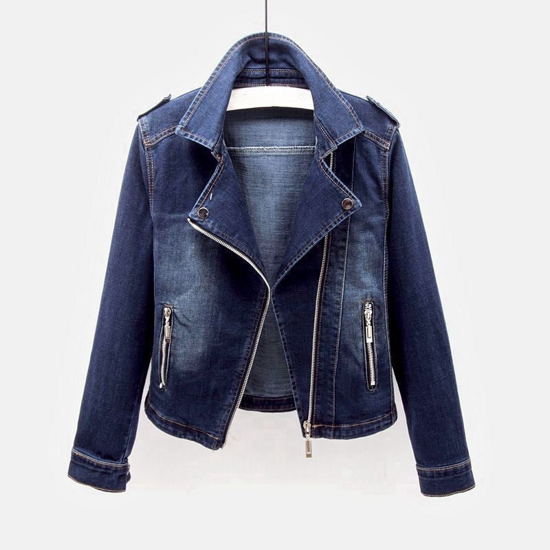 HAZEL | WOMEN’S VINTAGE MOTO DENIM JACKET