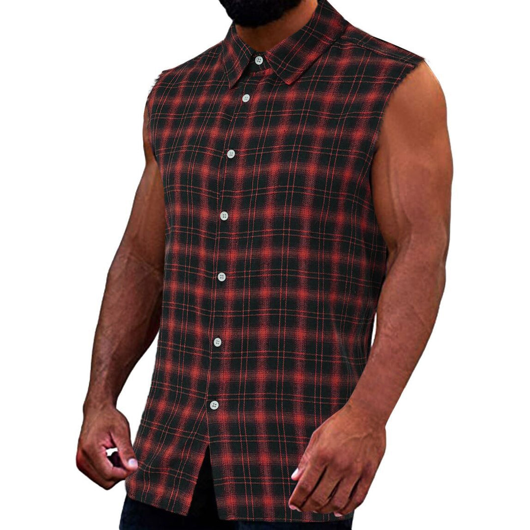 FINN | SLEEVELESS CHECKERED SHIRT