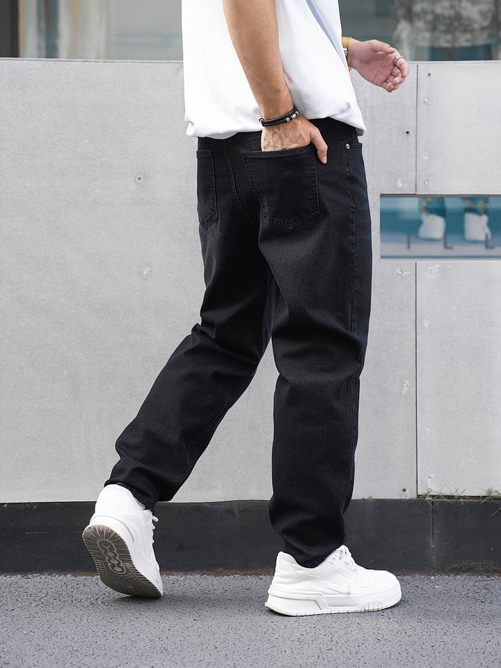 RICHIE | STRAIGHT-LEG WASHED DENIM JEANS