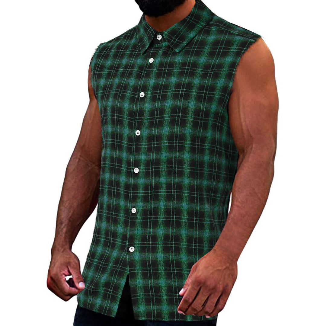 FINN | SLEEVELESS CHECKERED SHIRT
