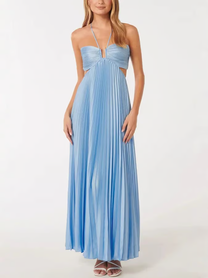 ELEANOR | BOHO HALTER SUMMER MAXI DRESS