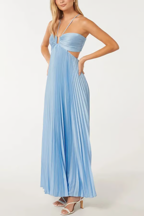 ELEANOR | BOHO HALTER SUMMER MAXI DRESS