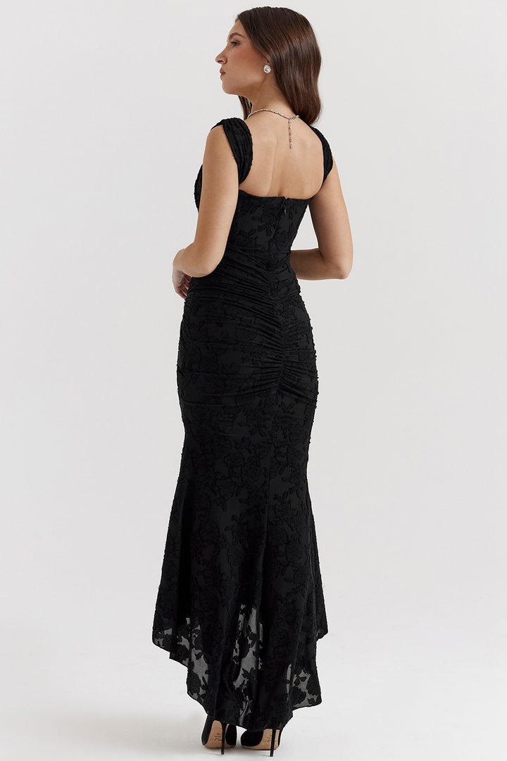 MONTY | ELEGANT SLIM LACE MAXI DRESS