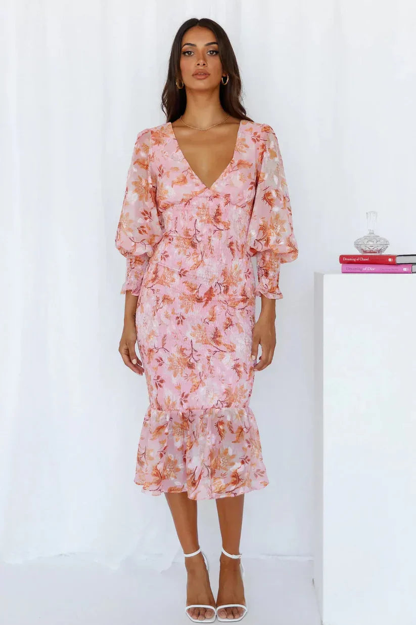 JASMINE | FLORAL MIDI DRESS