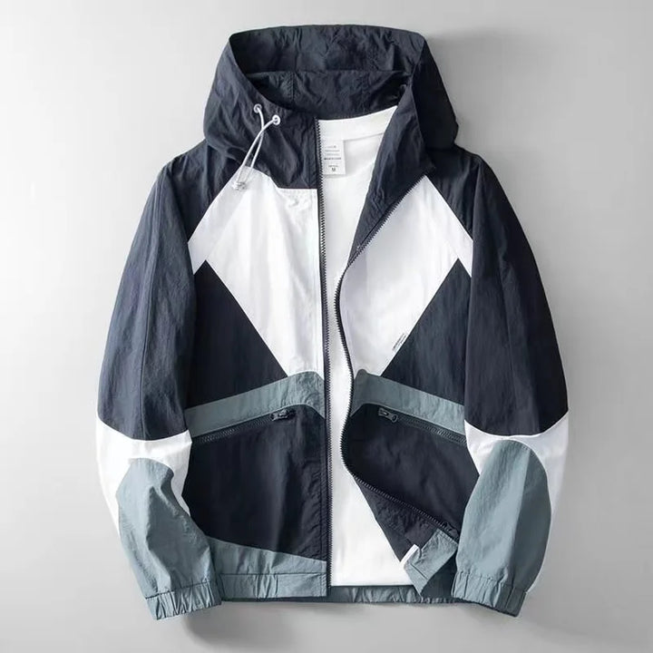 ARIEL | COLOUR-BLOCK RAIN JACKET