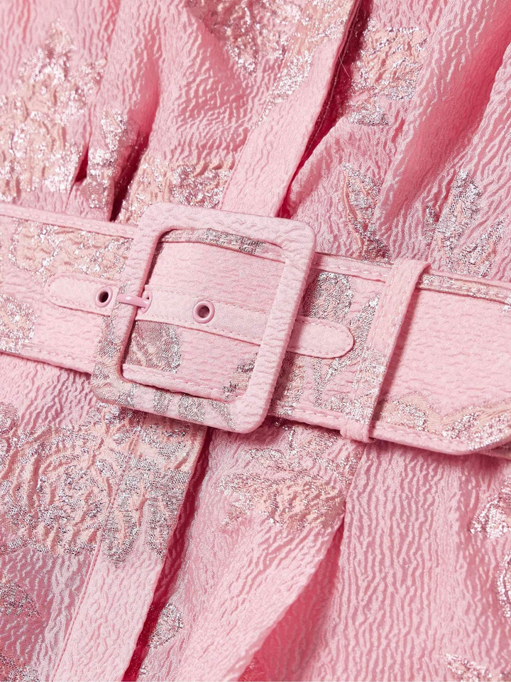 SCARLET | RETRO FLORAL BELTED DRESS