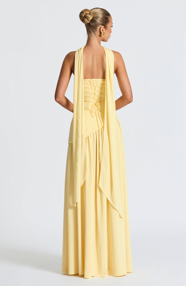 WENDY | ELEGANT BACKLESS PLEATED MAXI DRESS