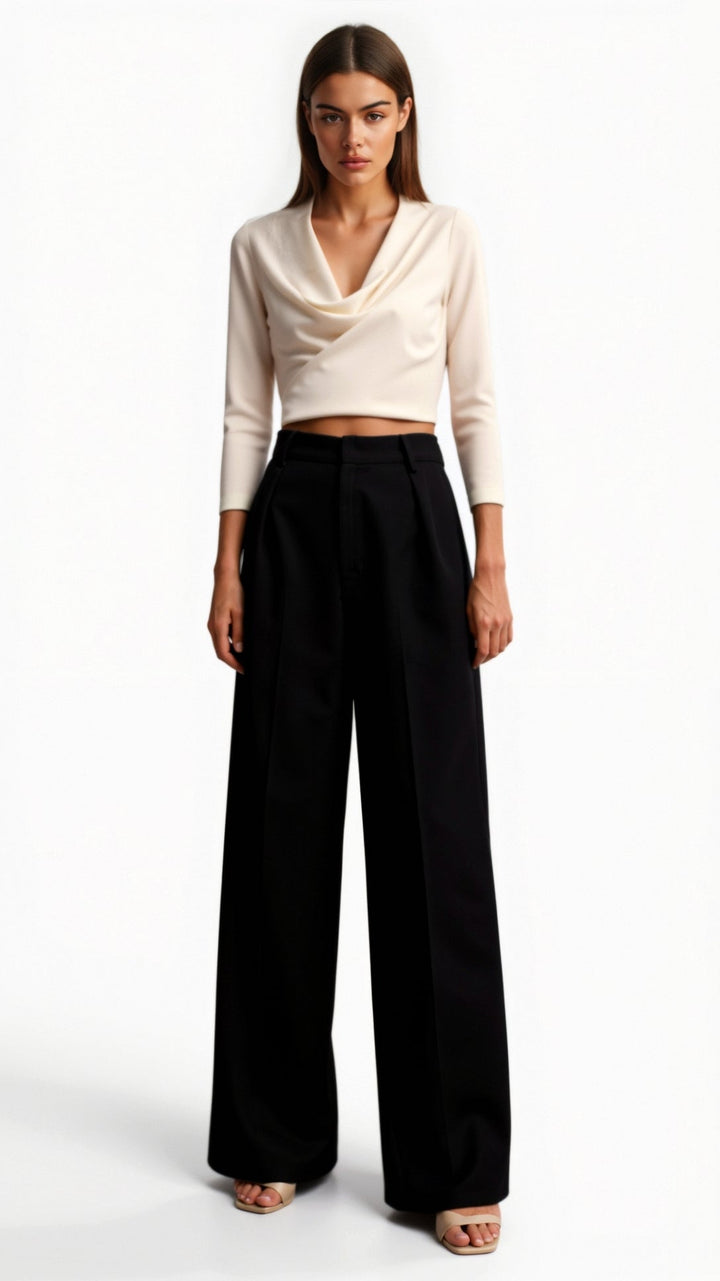 CECILLE | TAILORED WIDE-LEG TROUSERS