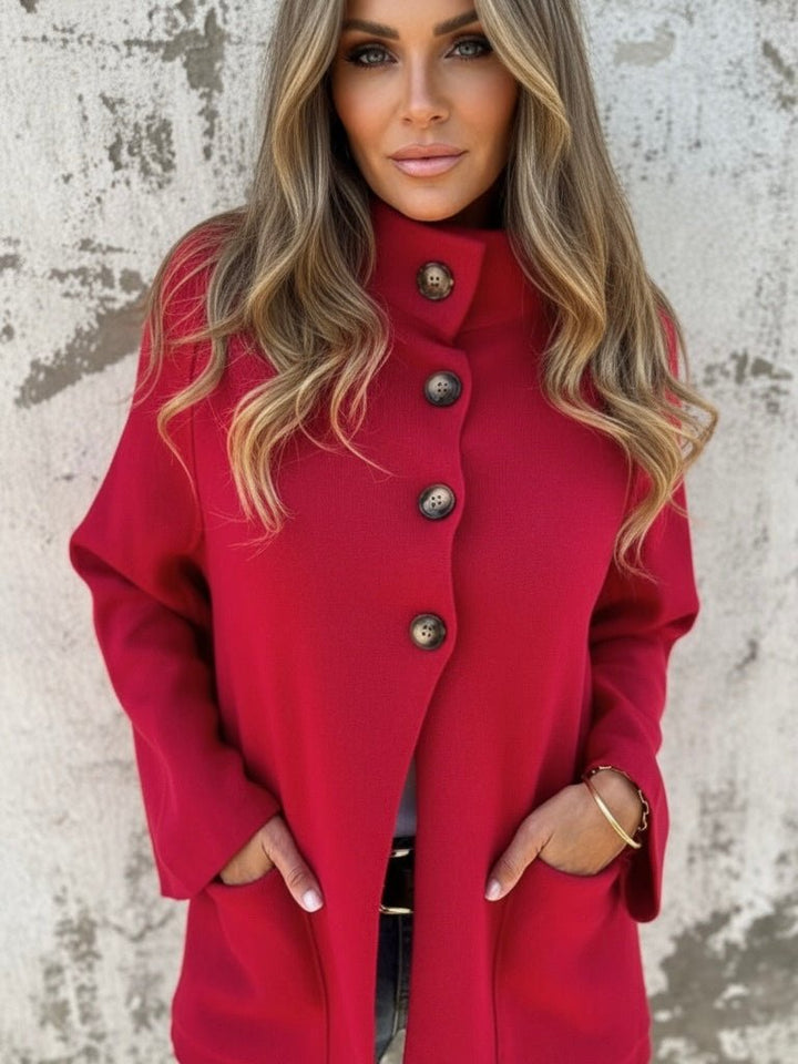 VIOLA | RED CAPE JACKET