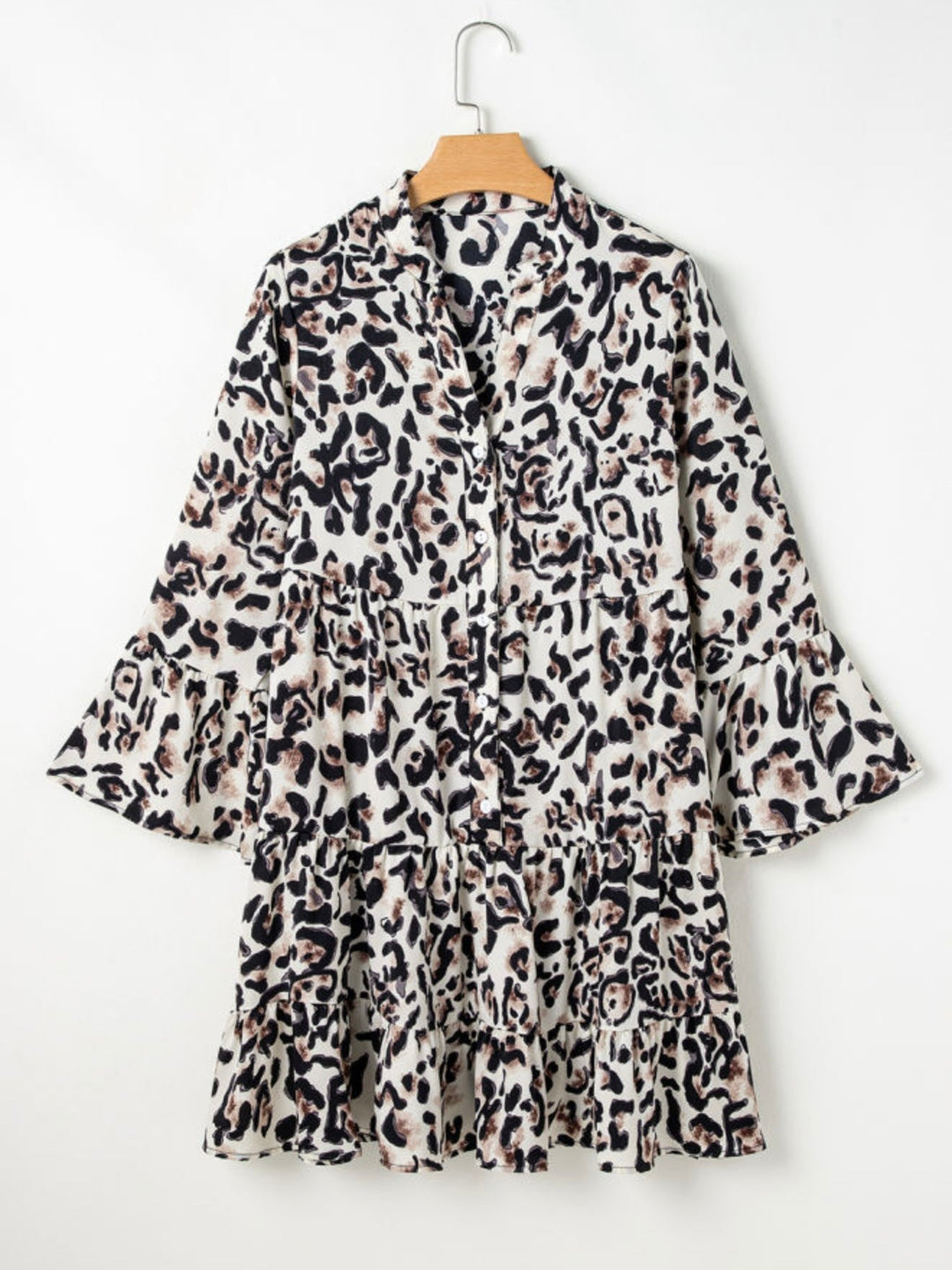 MISSY | LEOPARD TIERED TUNIC DRESS