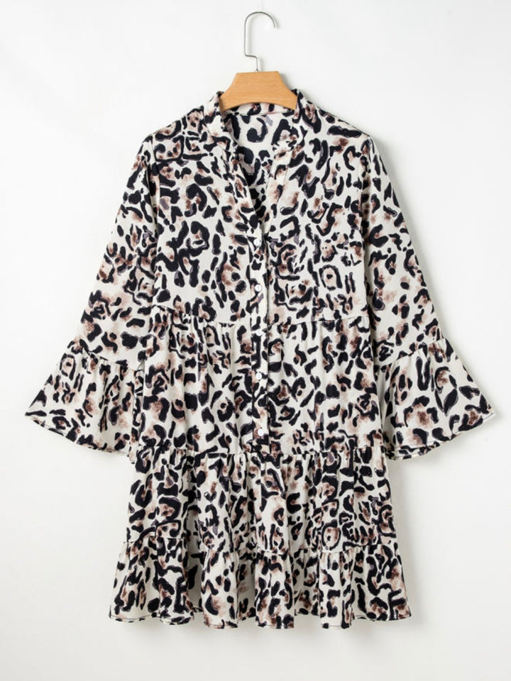 MISSY | LEOPARD TIERED TUNIC DRESS