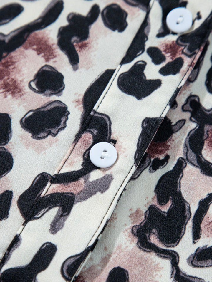 MISSY | LEOPARD TIERED TUNIC DRESS